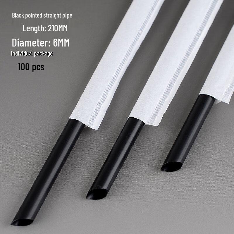 ZISIZ Disposable Plastic Milk Tea Straws