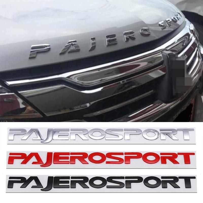 Car Head Hood Letters Logo Words Decals Sticker For Mitsubishi Pajero Sport Emblem Badge Styling Decoration Accessories
