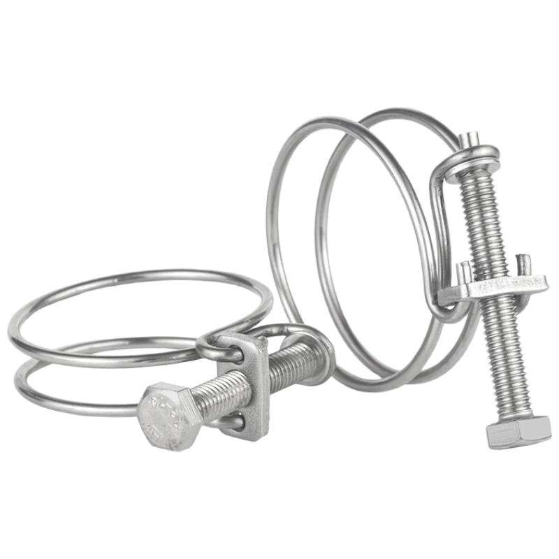 YongLiShang 201 Stainless Steel Double Wire Hose Clamp Pack