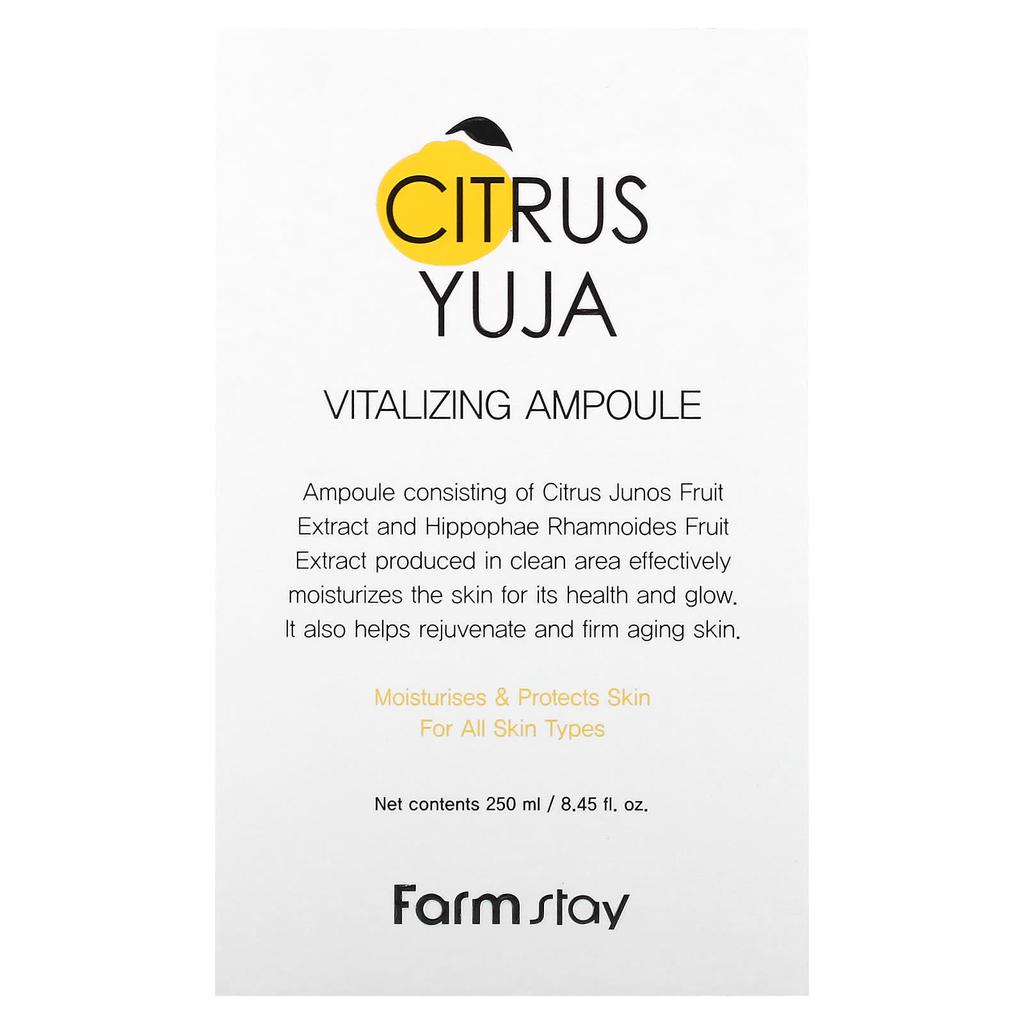 Farmstay, Vitalizing Ampoule, Citrus Yuzu, 250ml (8.45fl oz)