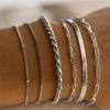 Minimalist Women's Multilayer Alloy Bracelet Set - 10-Piece Cuban Chain Style.