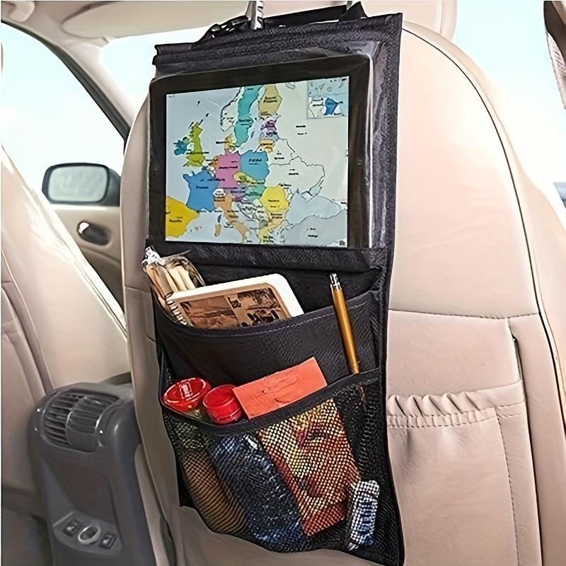 Car Seat Organizer with Ice Pack Compartment - Insulated Back Seat Storage Bag, Multi-Pocket Hanging Cooler for Road Trip Camping SUV Family Travel