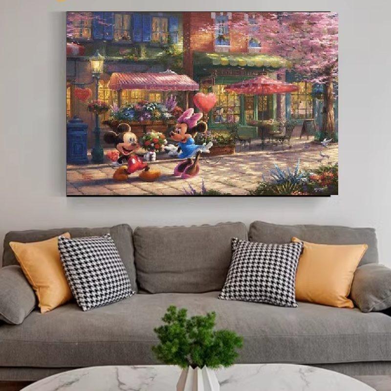 Mickey Mouse Themed Fashionable Girl's Gift Fairy Wallpaper For Bedroom Decor