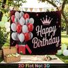Party Backdrop Birthday Balloon Red White Photo Booth Background Front Door Decor
