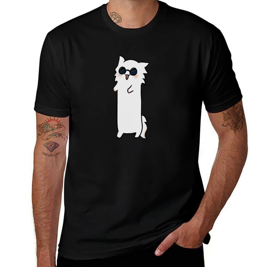 Gojo Cat Tshirt Big Size Crew Neck Tshirt