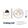 Portable Mini LED Ring Light Rechargeable Selfie Lighting for Smartphone Camera
