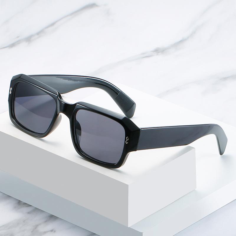 Minimalist Retro Jelly Color Polygon Sunglasses with Small Frames