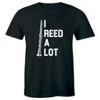 

I Reed A Lot Men s T-Shirt Funny Flute Clarinet Music Lover Musician Tee L