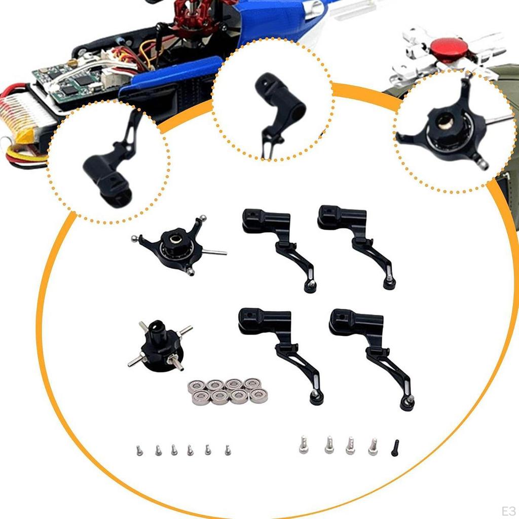 RC Helicopter Cross Plate Set Aluminum with Bearing Lightweight Spare Part Aircraft Accessories