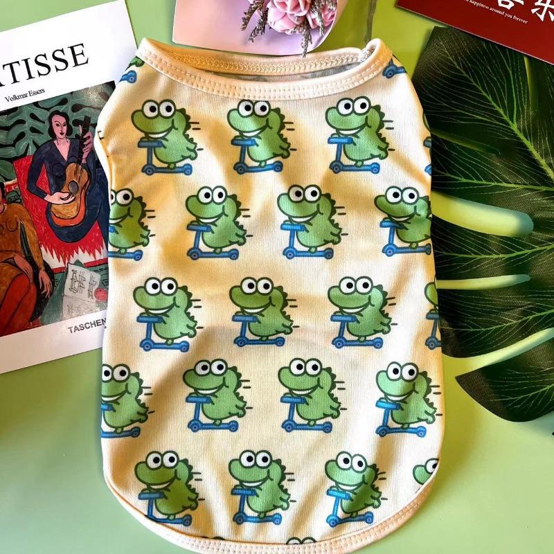 Nové stylové tílka pro psy na jaro, léto a podzim. Oblečení pro malé až středně velké psy. Oblečení pro mazlíčky - Pomeranian a Buldok. Prodyšný.