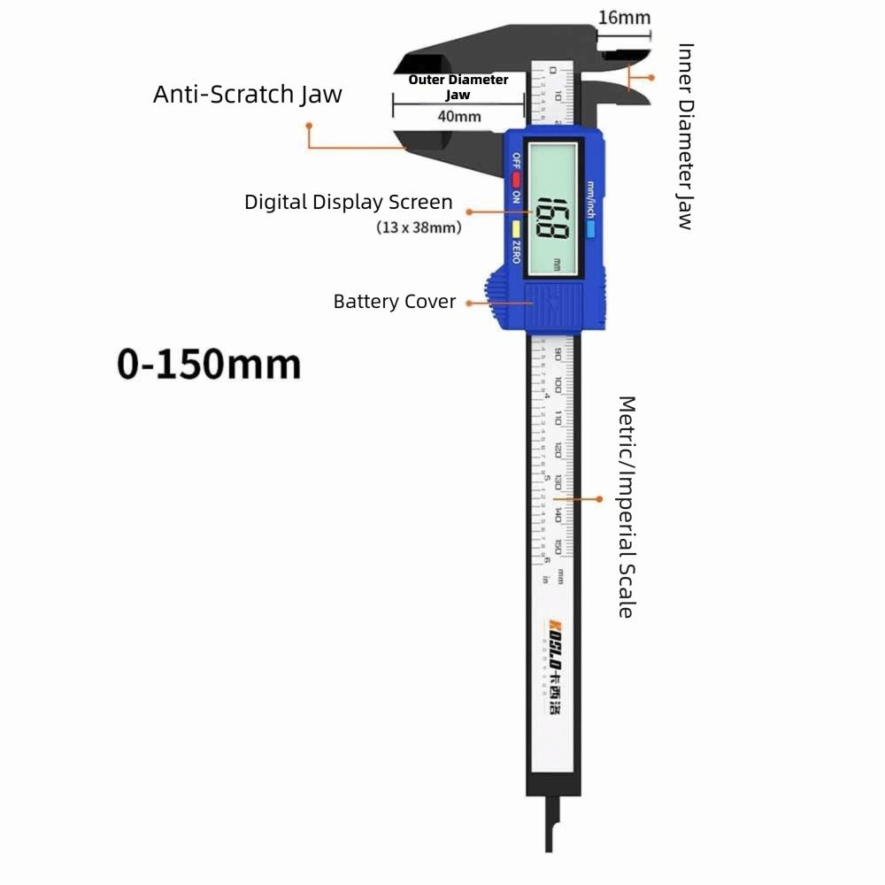 0-150mm 0-100mm Vernier Caliper Digital Display Digital Ruler Electronic Caliper  Measuring Tool