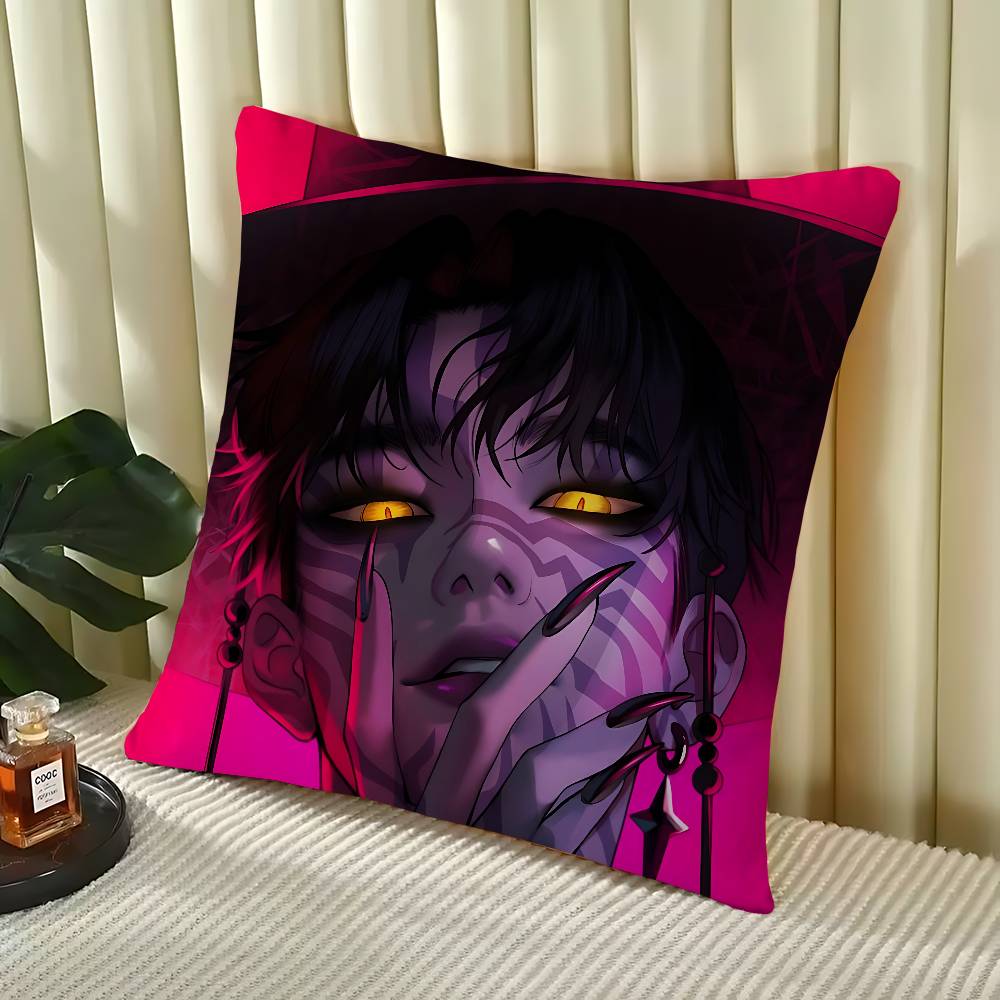 KPop Demon Hunters Office Cushion Pillowcase Car Cushion Cover45X45CM Lumbar Pillowcase Sofa Pillowcover