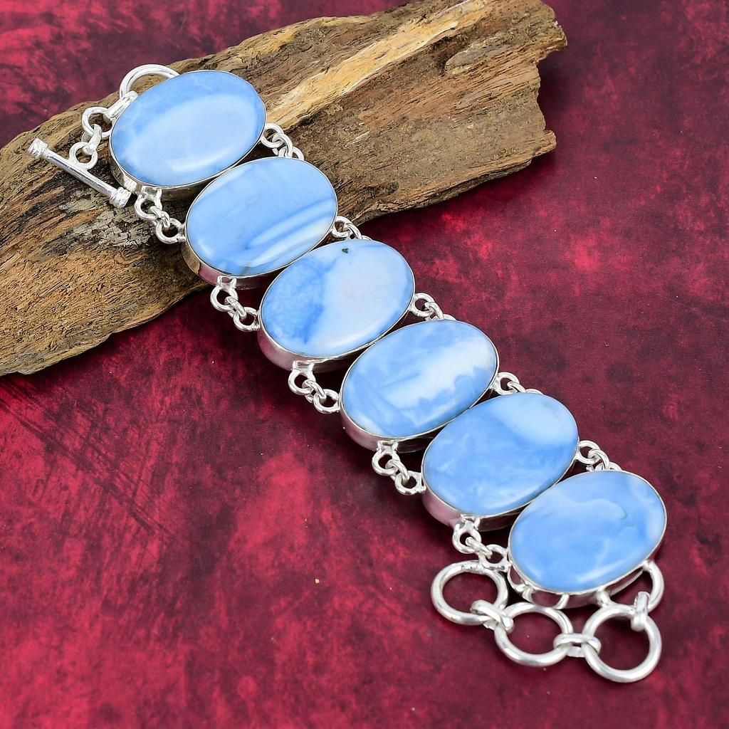 Owyhee Opal Bracelet, 925 Solid Sterling Silver Jewelry, Gemstone Jewelry, Handmade Adjustable Chain Bracelet Gift For Her ,Amazing Natural Jewelry