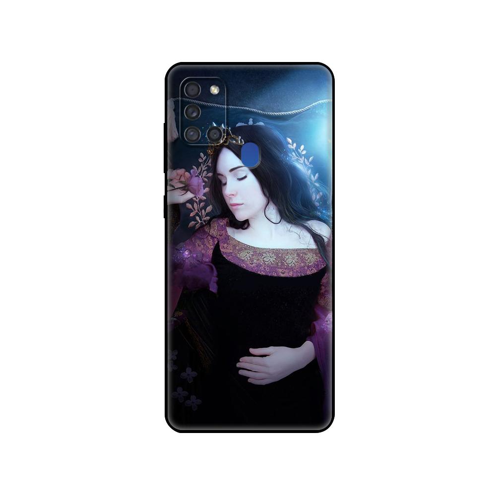 Schwarze TPU-Hülle für Samsung Galaxy A50 50S A30S A10 A01 A11 A21S A31 A41 A51 A71 M21 M30S S10 LITE Orakel der Nacht dunkles Licht