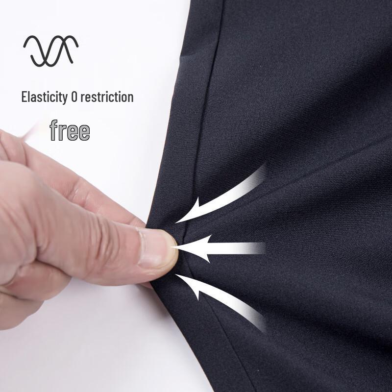 MONTAGUT Men's Summer Quick-Dry Straight Fit Business Casual Pants