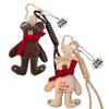 Korean Cartoon Fabric Scarf Bear Keychain Cute Little Bear Keyring Car Key Holder  Versatile Bag Pendant Couple Gifts