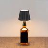 Metal Dimmable Bottle Lamp Rechargeable Touch Control Wine Bottle Light Portable Cordless Table Lamp for Family Restaurant & Bar