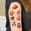 Christmas Tattoo Sticker Waterproof Female Long-Lasting Santa Claus Small Pattern Tattoo Sticker