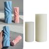 DIY Candle Silicone Mold Geometric Stripe Cylinder Shaped Aromatherapy Candle Resin Epoxy Mould for Crafts Making