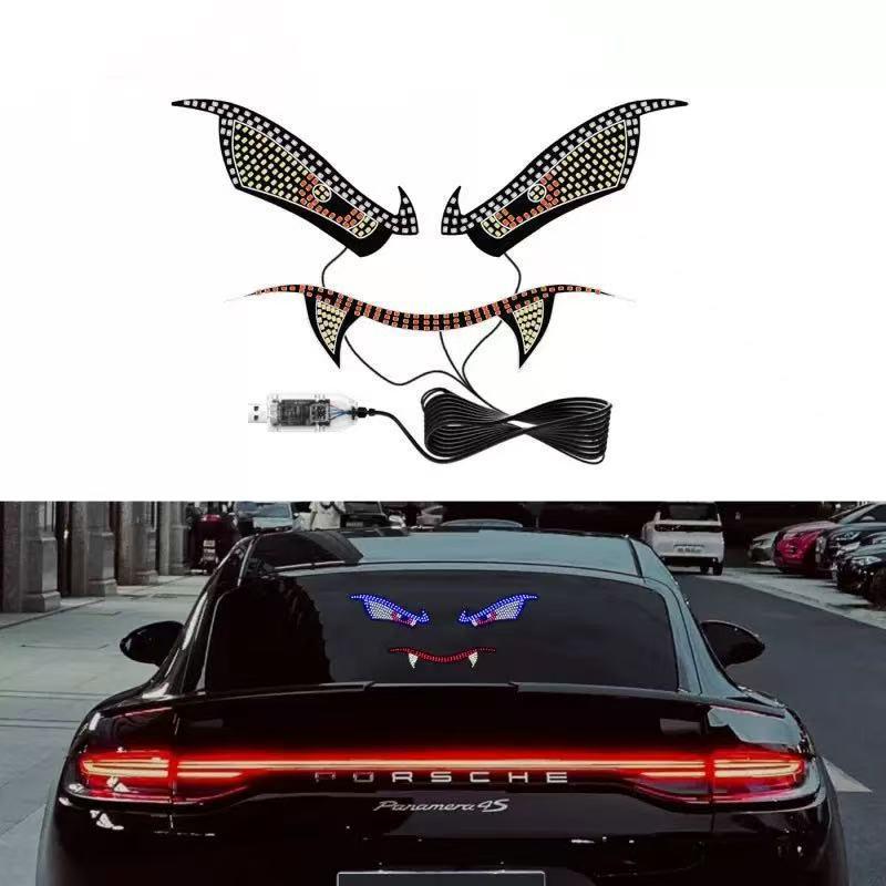 Світлодіодна USB-лампа для автомобіля «Око вампіра-демона» - Сигнальна лампа з виразом на задньому склі