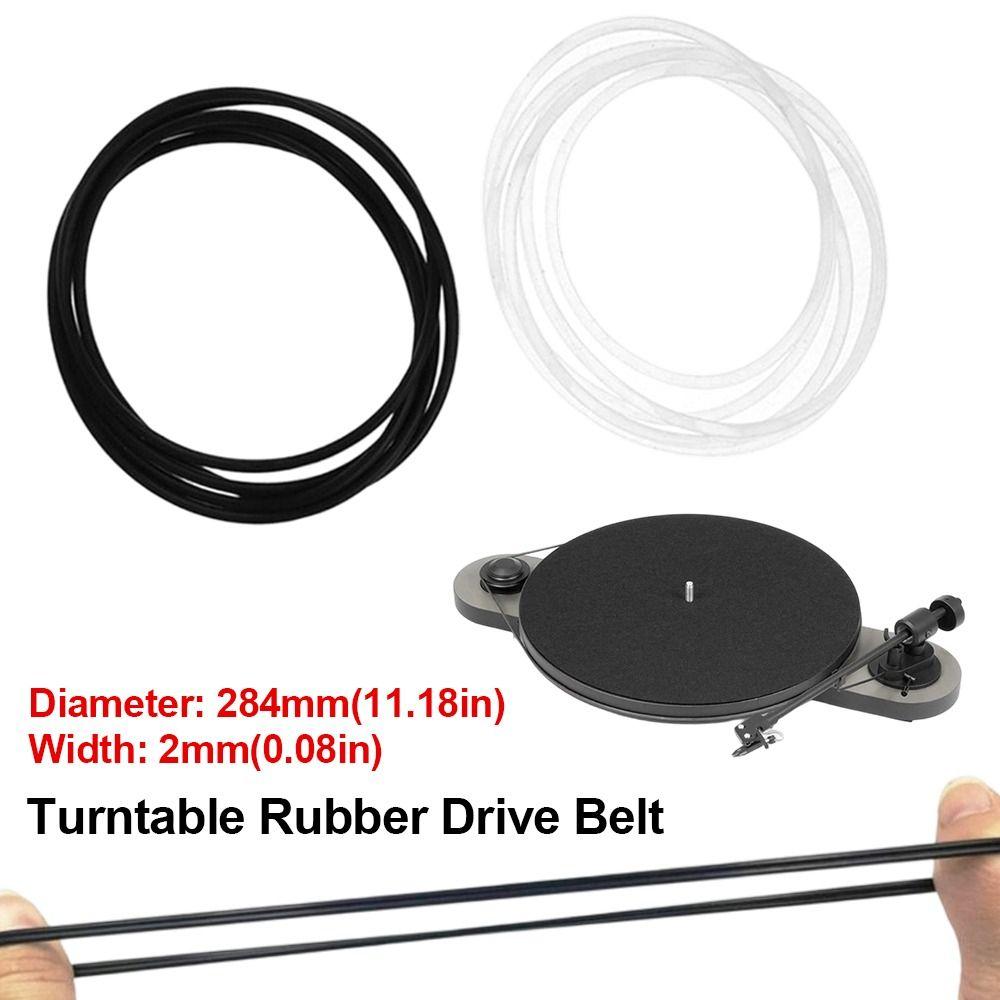 1Pcs 284mm Dia Turntable Rubber Drive Belt 2mm Width Phonograph Belt  Belt-Driven Turntables