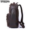 Vintage Men's Genuine Leather Backpack Classic Outdoor Travel Bag Large Capacity Crazy Horse Leather