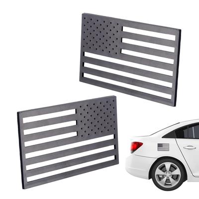 3D American Flag Stickers, 3D American Flag Metal Car Stickers | 2 Stickers Patriotic