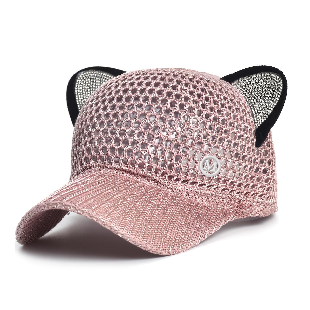 

Women s Fashionable Mesh Breathable Cat Ear Baseball Cap/Duckbill Cap Adjustable