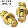 Boobrie 2-Pack Upgraded SMA Female to RP-SMA Female Adapter DC-18GHz VSWR ≤1.15 RF Coaxial Gold-Plated Adadper for FPV Drone Signal Booster