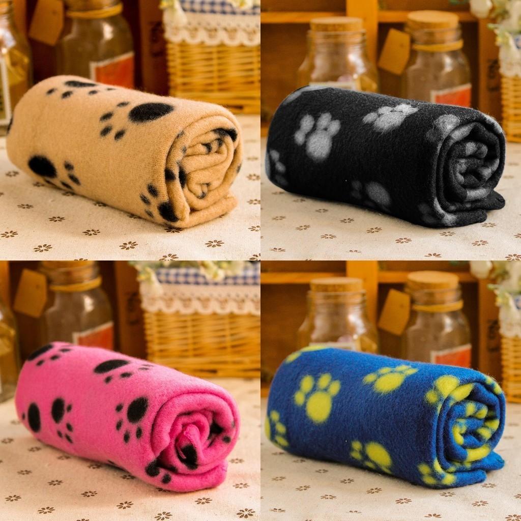 Soft Warm Reversible Pet Blanket Cozy Double-sided Fleece For Dogs And Cats