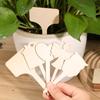 Wooden Plant Labels Multi-shape Blank Garden Marker Stakes DIY Writing Tags for Potted Flower Herb Seed Vegetable Identification