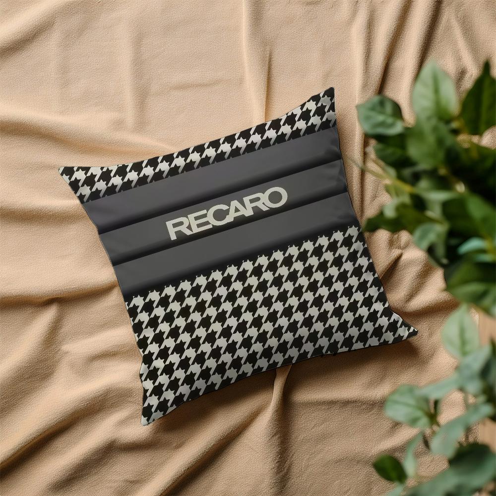 R-R-Recaro-ES Fashion Logo cushion cover Home Bedding Sofa living Room pillowcase Simple Soft Skin Cushion Cover Party Gift