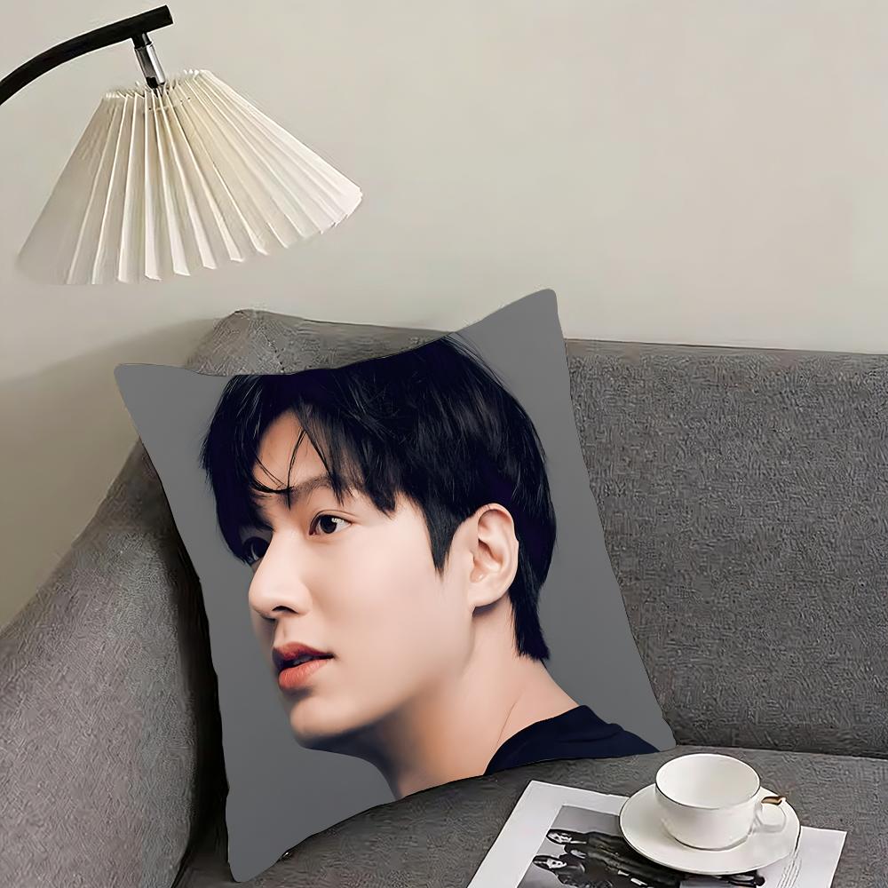 korean Lee MinHo Cushion Cover Reversible Plush Pillow Cover – For car, sofa, bedroom, perfect as a gift.