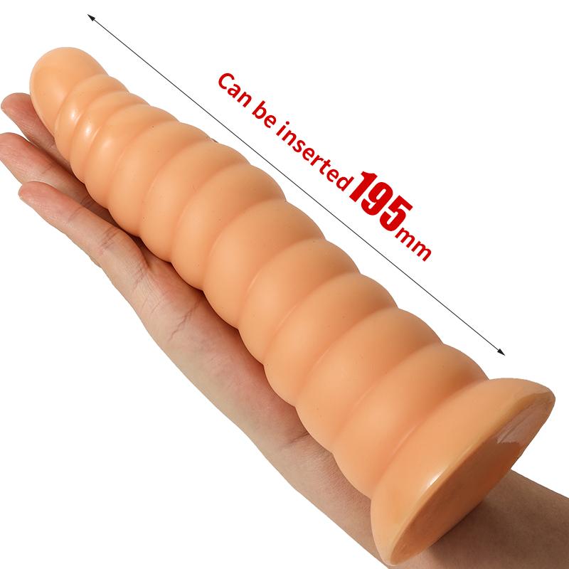 Thread shape Dildo Anal Plug 3 Size Butt Plug with Strong Suction Cup Men Prostate Massager Sex Toys for Men Women MasturbationGood product