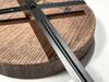 Wooden oak wall clock EKO 75cm brown