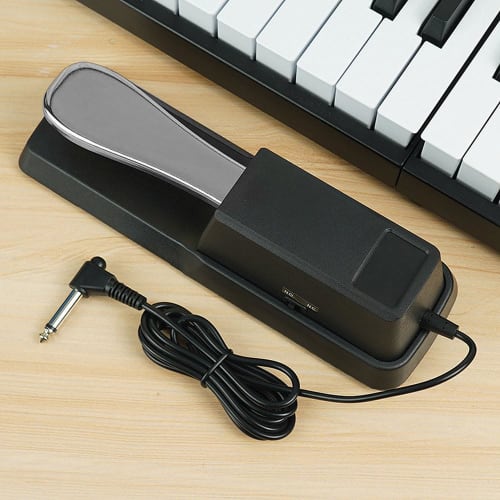 Damper Pedal, Sustain Pedal, Keyboard Pedal, Foot Pedal, Electronic Organ, Electric Piano, Sustain Pedal (Silver)