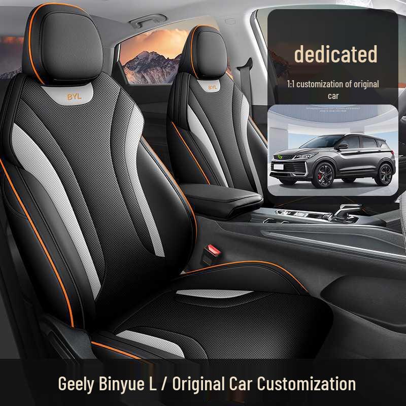 Custom Cartoon Perforated Leather Seat Covers for Geely Binyue L - Compatible with All Models