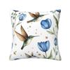 Tulips And Hummingbirds Square Pillowcase Cushion Cover Pillow Case Throw Pillow Cover for Home Sofa Living Room
