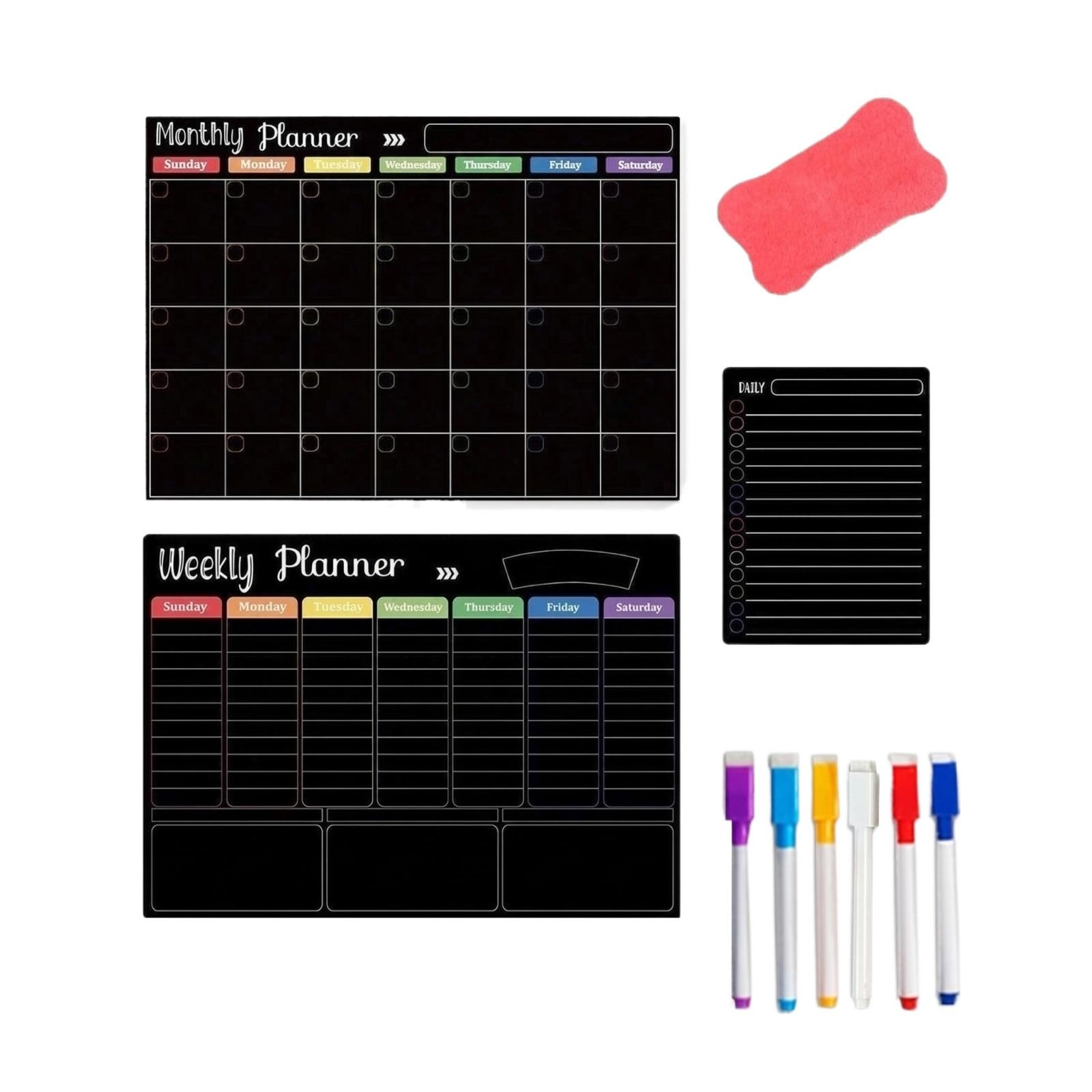 

Magnetic Refrigerator Magnets, Calendars, Magnetic Whiteboards, Wall Stickers, Study Plan Sheets 2ml One Size чёрный