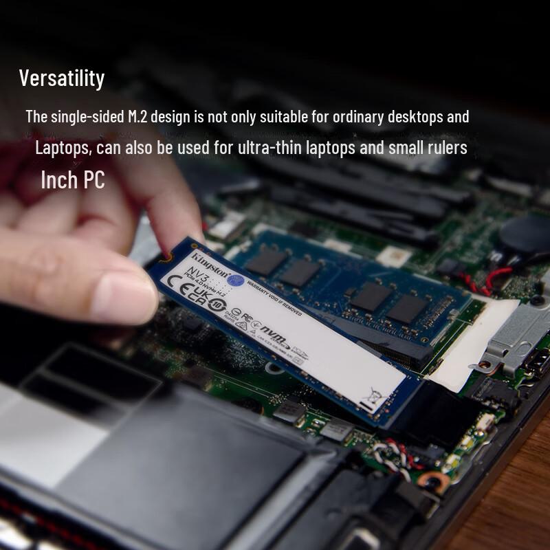Kingston NV3 Series 1TB M.2 NVMe PCIe 4.0 SSD, 6000MB/s Read Speed.