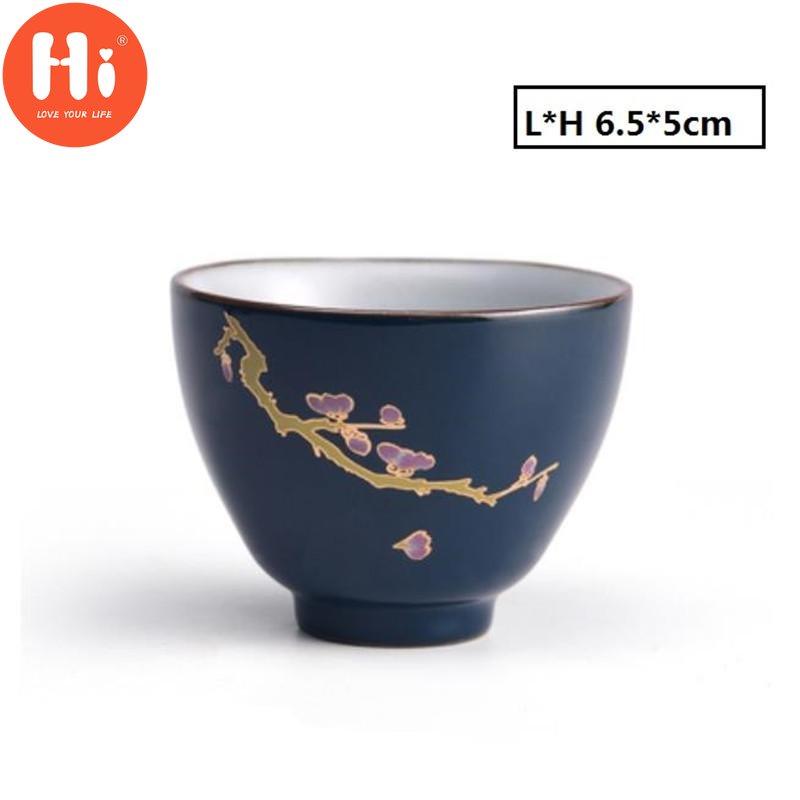Indigo Handmade Teacup Home Personal Master Cup Hand Painted  Drinkware 60ml