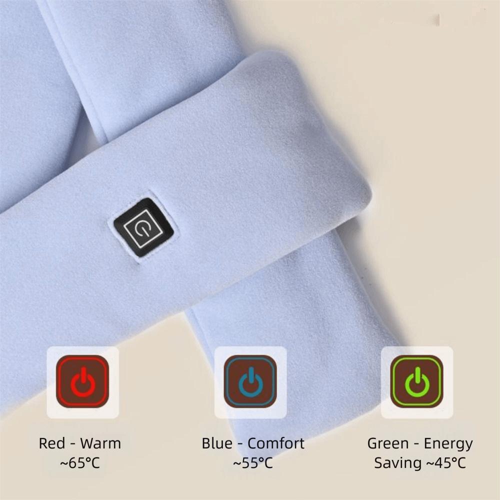 Temperature Control USB Heated Scarf 3 Gears Neck Wrap Fashion Shawl  Winter