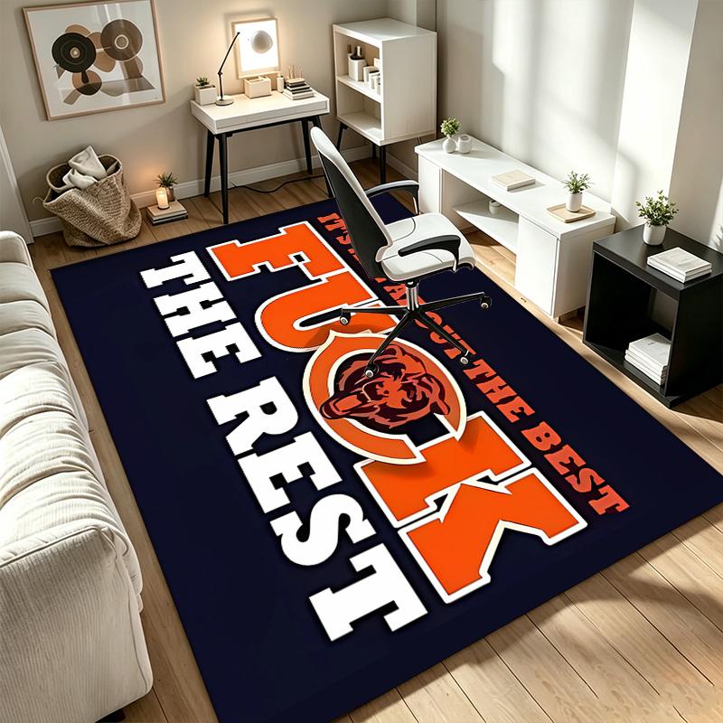 Chicago Bears A Rug Suitable for Office Chair Areas Living Rooms and Computer Desks Perfect for Home Offices and an Ideal Holiday Gift