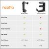 NEETTO HS906 Headphone Stand & Hanger 2 in 1, Above & Under Desk