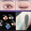 4 barvy Punk Smokey Matte Glitter Eyeshadow Dlouhotrvající třpytivé oční stíny Paletka make-upu Cool Toned Black Blue Eye Pigment