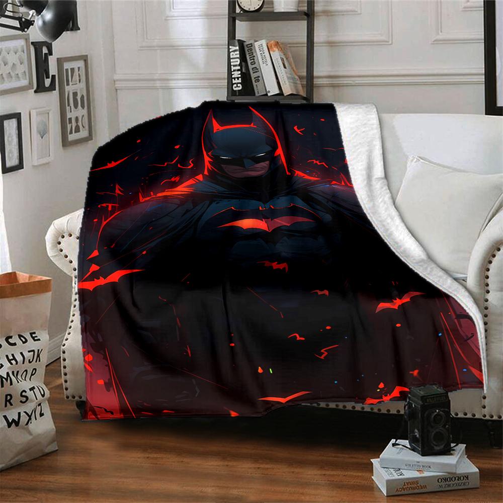 Batman Theme Printed Blanket - Perfect for Couch, Bed, Travel & Outdoor Use | Machine Washable, Cozy & Durable.