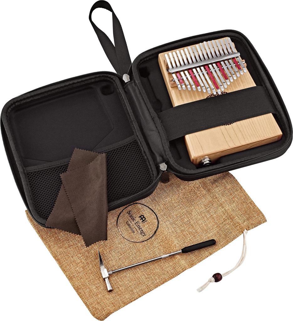 Kalimba électrique MEINL Sonic Energy Collection, 17 touches, érable, échelle en do majeur, marteau PKL1709H (Étui/sac/croix/tuning exclusif