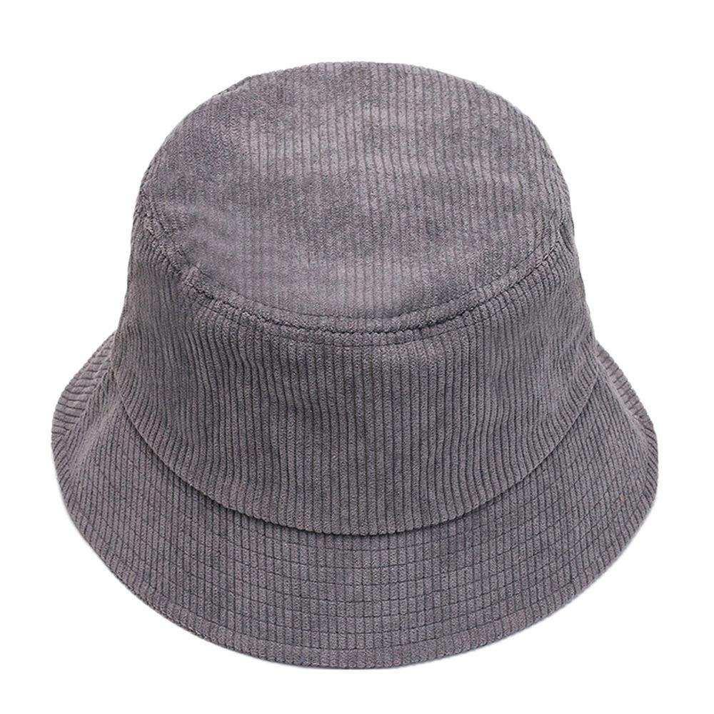 Corduroy Fisherman Cap Soft Sun Cap Outdoor Bucket Hat  Men Women