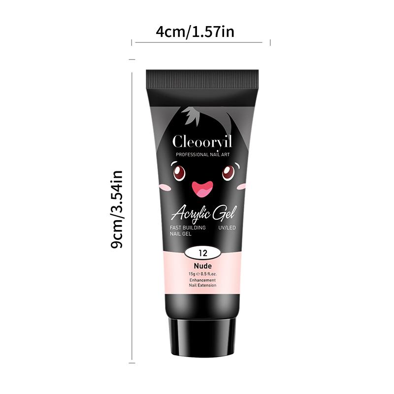 15Ml Multicolor Poly Nail Polish Gel Acrylic Extension Glue Professional Semi Permanent Resin Art Nail Glue