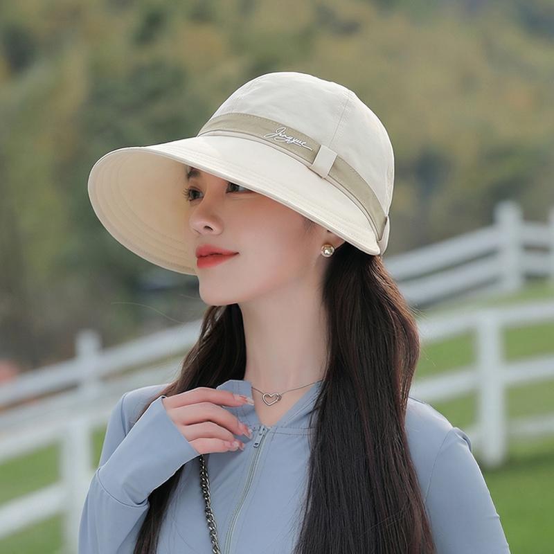 Summer outdoor travel sun hat, women's large brim sun hat, simple, fashionable, high-end baseball cap